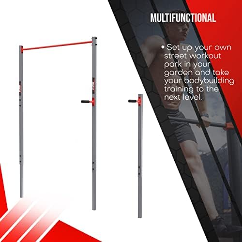 K-SPORT Outdoor Gym Pull UP BAR and Chin UP BAR - Strength Training Equipment for everyone - Universal Pull-up BAR - to Train with a Punch Bag - Use Dip Bars to Make Workout Effective