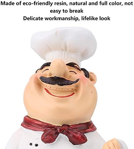 Cook Statue Kitchen Decoration Resin Decorative Ornament Chef Statue Collectible Figurine Ornaments for Home Kitchen Coffee Decoration(71110-02)