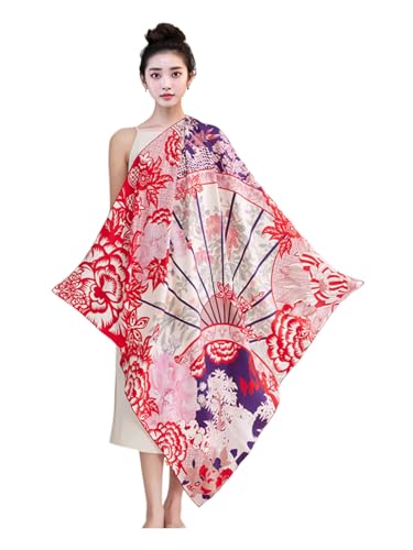 Écharpe en soie de mûrier HangErFeng, le cadeau idéal pour femme avec finitions main