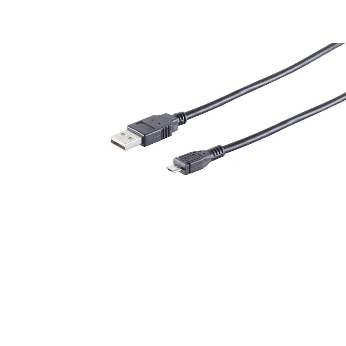 S-​Conn 14-​11025 - Cable USB (1 m, USB A, Micro-​USB B, 2.0, 480 Mbit/​s, Negro)