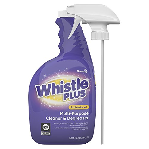 Image of Diversey CBD540571 Whistle Plus Professional Multi Purpose Cleaner & Degreaser, Heavy Duty Stain Remover with Citrus Scent, Ready-to-Use Capped Spray, 32-Ounce (Pack of 4)