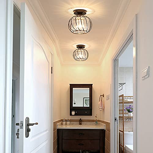 Plafonnier en cristal moderne E27 pour illuminer un couloir sombre