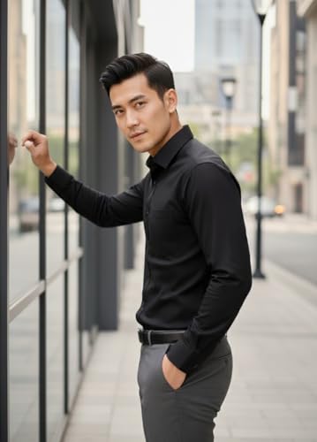 Image of Tagas Men's Shirt|Men's Everday Regular Fit Solid Shirt | Cotton Rich |Men's Washed Cotton Twill Casual Shirt - Regular Fit|(Available in Plus Sizes)