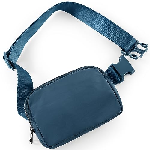 Image of ODODOS Unisex Mini Belt Bag with Adjustable Strap Small Fanny Pack for Workout Running Traveling Hiking, Navy Blue