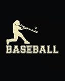 Baseball: 8' x 10'' Babe Ruth Baseball Blank Notebook Notepad Journal To-Do-List Book Planner Lined Notebook Composition Book Gift Baseball Cards