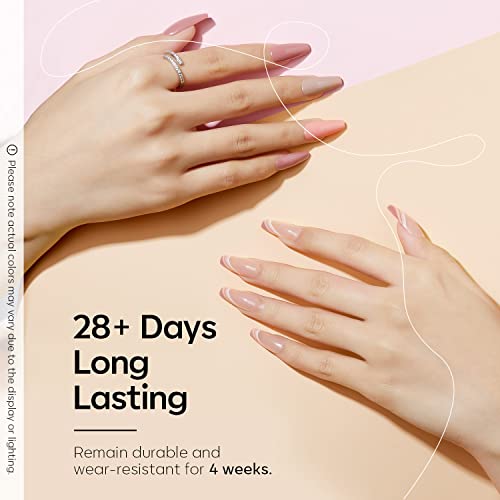 Modelones Gel Nail Manicure Kit With 48W U V Led Nail Lamp Starter Kit, 22 Pcs Nude Pink Soak Off Nail Gel Polish Set No Wipe Base & Top Coat Bond Primer Diy Home Nail Curing Mother’s Day Gift #TOP3