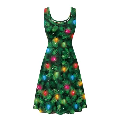 Image of Renewold Women's Sleeveless Tank Dress with Pockets, Casual Scoop Neck A-Line Sundress for Summer, Travel and Vacation