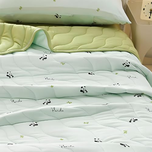 Chickwin Tagesdecke Bettüberwurf Gesteppt für Einzelbett Doppelbett, Flaumig Reversible Mikrofaser Tagesdecke Schlafzimmer Steppdecke Überwurf Sofaüberwurf (Panda,180x200cm)