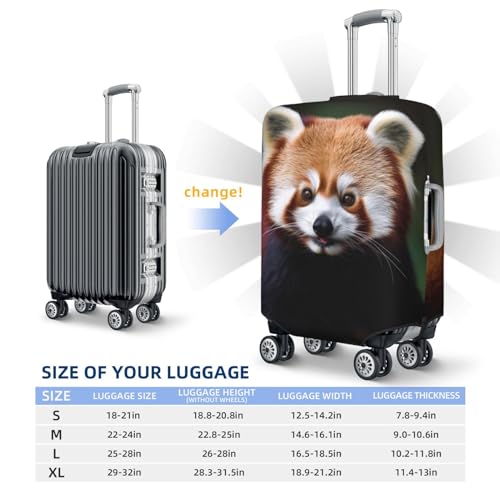 Animal Red Panda Luggage Cover Dustproof Suitcase Cover Elastic Washable Travel Luggage Protector Suitcase Protector Stretch Baggage Protector for 18-32 Inch Luggage X-Large2