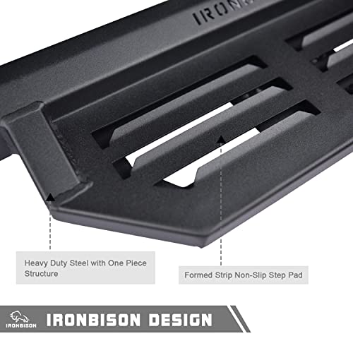 Ironbison Hitch Steps Universal Fit 2" Hitch Receivers With 5" Drop Step Heavy Duty Steel Hitch Steps For Pickup Truck Fine Texture Black #TOP3