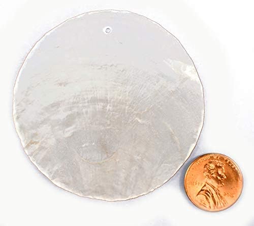 Amazon.com - 50 Capiz Shells White Round 2 1/2" (63mm) No Holes Crafts ...