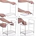 KINGBERWI 2 Tier Bathroom Organizer Countertop, Vanity Counter Skincare Makeup Organizer Holder, Bathroom Sink Countertop Storage Shelf, Silver