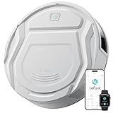 Lefant M210 Pro Robotic Vacuum, Strong Cleaning Performance, Low-Profile Design, Auto Recharge, Multiple Control Options, Timed Clean, Ideal for Pet Owners & Hard Surfaces, White
