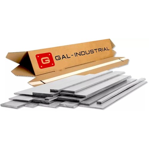 Gal Industrial Perfil de aluminio de acero plano de aluminio, perfil plano, 20 x 2 mm, longitud 150 cm