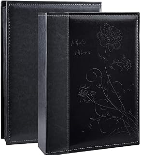 Miaikoe Photo Album 6x4 1000 Photos Slip in, Extra Large Capacity Leather Cover Wedding Family Picture Albums Holds 1000 Horizontal and Vertical 10x15cm Landscape Photos(Blue)