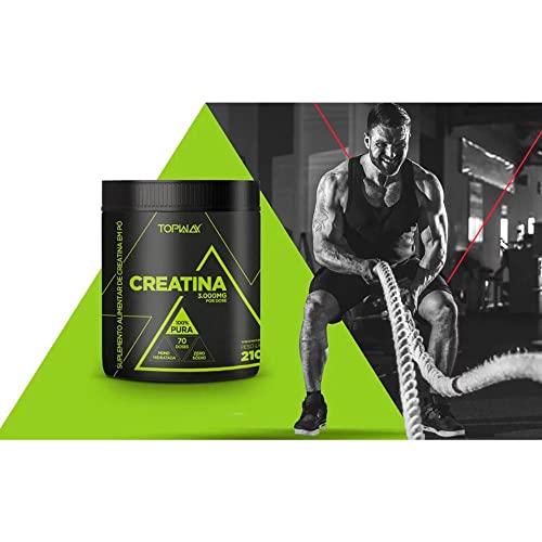 TopWay, Creatina pura, Mono Hidratada, 70 doses, 3000 mg por dose, Sabor natural, 210 gramas