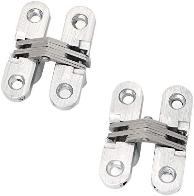 Sayayo Kitchen Door Hinge 180 Degree Concealed Hinges for Cabinet Cupboard Wardrobe Stainless Steel Hidden Hinge 2 Pcs for 20MM Thick, EJL13X45-2P