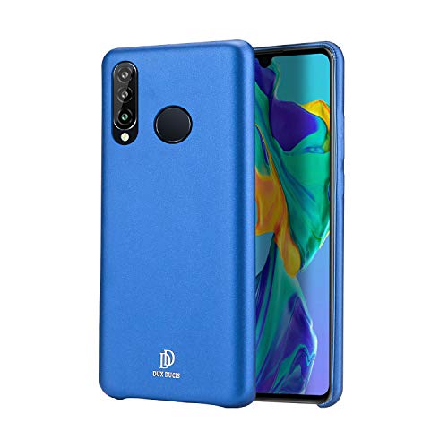 Custodia® Firmness Smartphone Case + 1 Glass Screen Protector for Huawei P30 Lite(Blue)