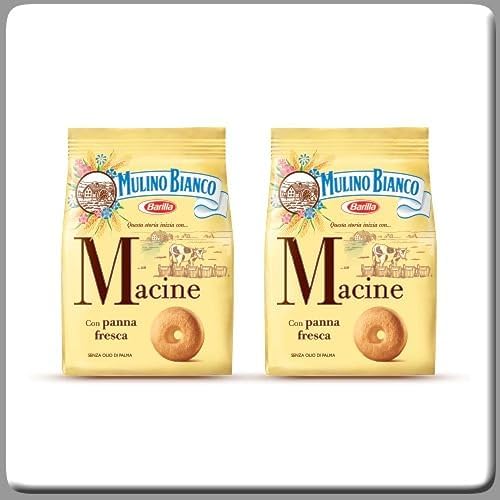 Mulino Bianco: "Macine" Shortbread cookies Cream - 12.3 Oz (350g) Pack of 2 [ Italian Import ] …