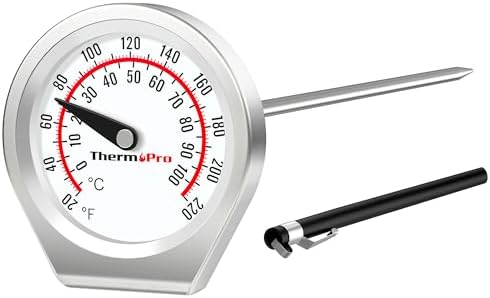 ThermoPro 温度計 料理 アナログ 調理用温度計 電池不要 肉料理 オーブン 強化ガラス ポータブル 牛乳 コーヒー ドリップ お茶 ミルク ドリンク お肉 バーベキュー APT418