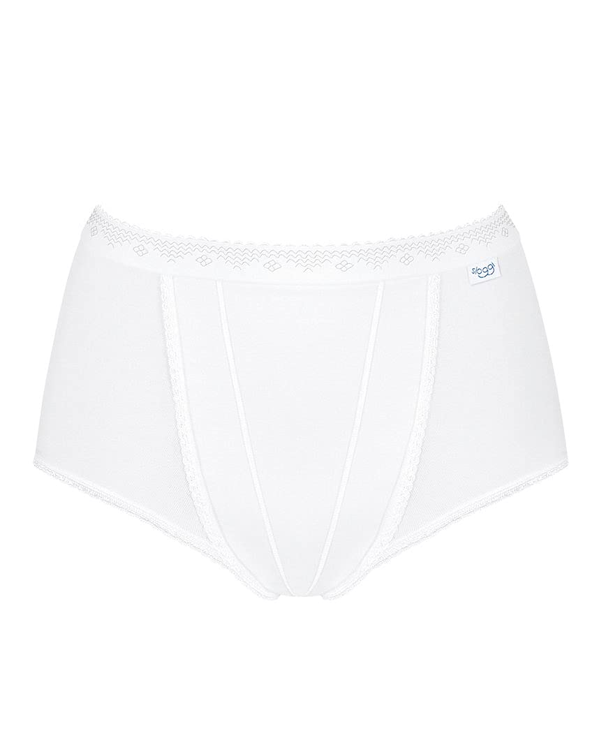 Sloggi Women's White Pack Of 2 Maxi Control Briefs Underwear 18