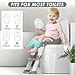 Zieyeen Potty Training Seat with Step Stool Ladder, Toddler Potty Training Toilet for Boys Kids, Potty Chair Adjustable Potty Seat for Toilet with Anti-Slip Wide Steps Splash Guard Safety Handles