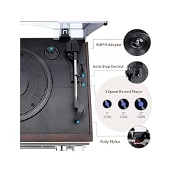 WENNEWU Platine Vinyle Vintage Bluetooth 3 Vitesses, Tourne-Disque 9 en 1, Lecteur CD, Tourne-Disque Bluetooth RéTro avec Haut-Parleurs IntéGréS, pour Le Divertissement,A - Les Beatles, Paul McCartney, John Lennon, RIngo Starr, George Harrison WENNEWU Platine Vinyle Vintage Bluetooth 3 Vitesses, Tourne-Disque 9 en 1, Lecteur CD, Tourne-Disque Bluetooth RéTro avec Haut-Parleurs IntéGréS, pour Le Divertissement,A – Image 6