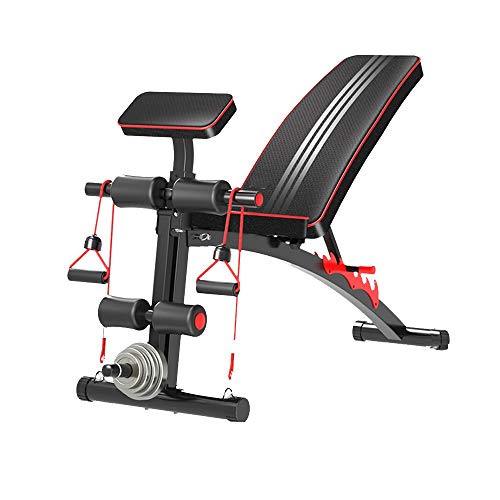 Image of Small Dumbbell Dumbbell Bench, Aids Birds Dumbbell Bench Stool Stool Fitness Chairs with Leg Extension Device Fitness Dumbbell