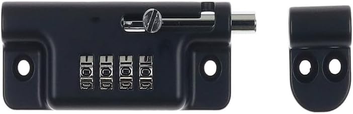 TQOOL 71193 Security Padlock with 4 Level Dial Lock Latch Lock Kannuki Slide PIN Changeable Matte Black
