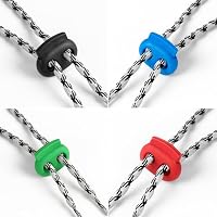 Kordel Stopper Set, 2-Loch, 26 Stück, 13 Farben Mix, für bis Ø 4 mm Kordeln, Band Klemme Bekleidung, Rucksack, Gummikordel Stopper, Schnellverschluss Schnürsenkel, Schnur Rutsche, Tanka Kordelstopper – Ansicht 6