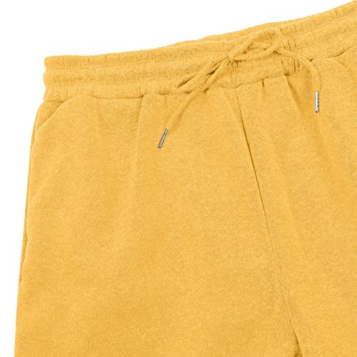 Calça de moletom feminina para ioga, folgada, leve, para treino, com cordão, confortável e casual, R