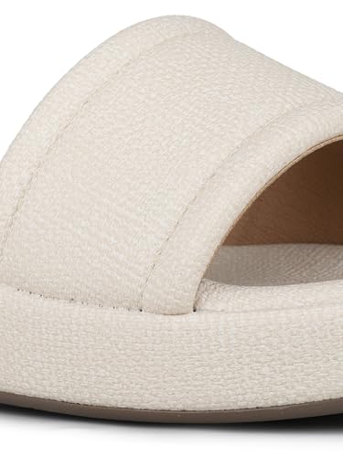 Image of Inc.5 womens Womens Cream Casual Solid Round Toe Flats Euro 43 Sandal