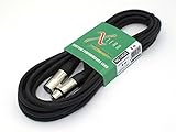 X-LEAD MC10GD060BK serie GOLD - Cavo microfonico professionale di qualità, per studio ed applicazioni professionali live - XLR / XLR - cavo bilanciato - Connettori originali INCO: SP62XNF / SP61XNM - ( 6 metri, nero) MADE IN ITALY - by INCO Audio Connecting Leads