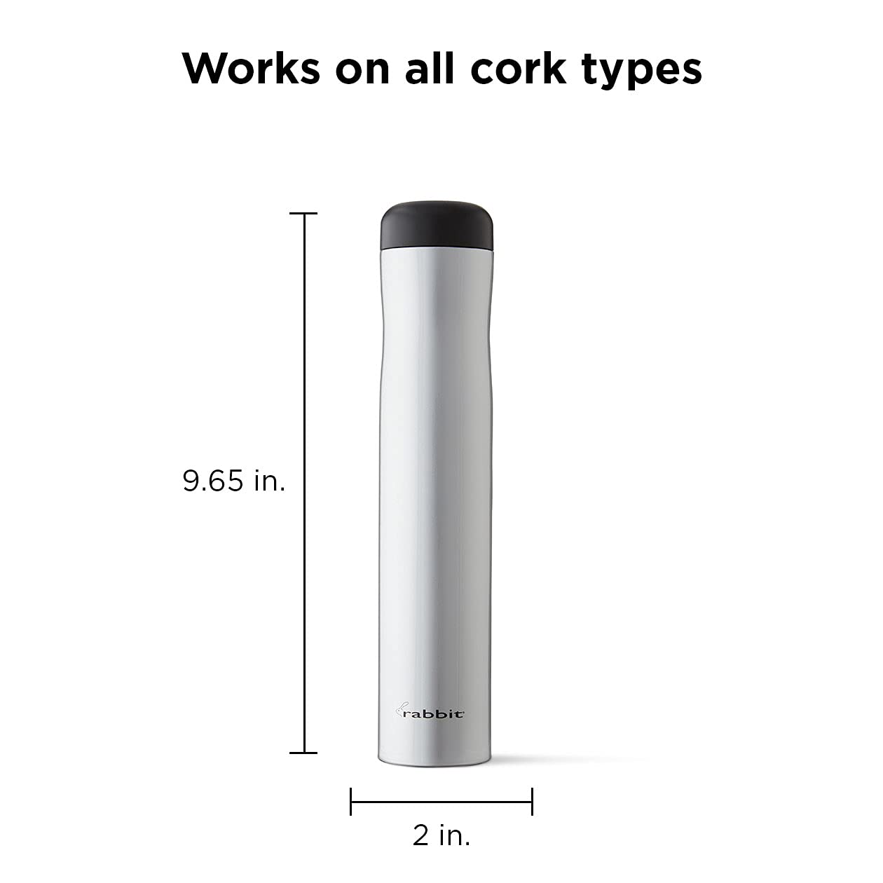 Rabbit Automatic Electric Corkscrew Wine Opener, Cordless Rechargeable, One-Touch Operation, Sleek Shiny Black Finish, Easy to Use for Wine Lovers, view 8