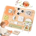 Potatomato Busy Board for Toddlers - Montessori Wooden Toys for Baby - Sensory Equipment Toys for Autism & ADHD - Educational Fidget toys - Fine Motor Skills Gifts for Boys &Girls
