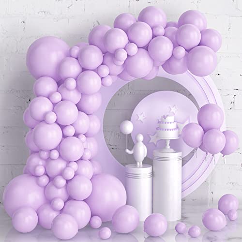 Ballons Violets 105 Pièces Kit Guirlande de Ballons Violets Pastel, Ballons en Latex Violet 5 10 12 18 Pouces Ballon Violet Clair Pour les DéCorations de FêTe de Mariage de BaptêMe D'Anniversaire