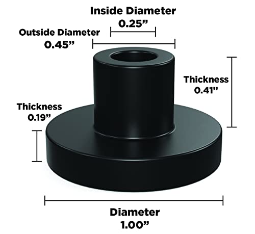 Isolate It!: Sorbothane Vibration Isolation Bushing 50 Duro (.25" Id - 1" Od - .6" Deep) - 12 Pack #TOP1