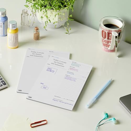 Image of SOLO 80 GSM Tear-Off Daily Planner with 50 Undated Sheets, Organiser to Track Productivity & Helps in Schedule Your Day, Manage To-Do List, Goals & Budget Tracker, Ideal for Office, Home & School
