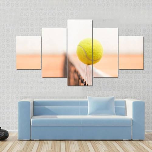 Impression sur Toile Tennis GONGCAO Tableau Déco Moderne en 5 Panneaux