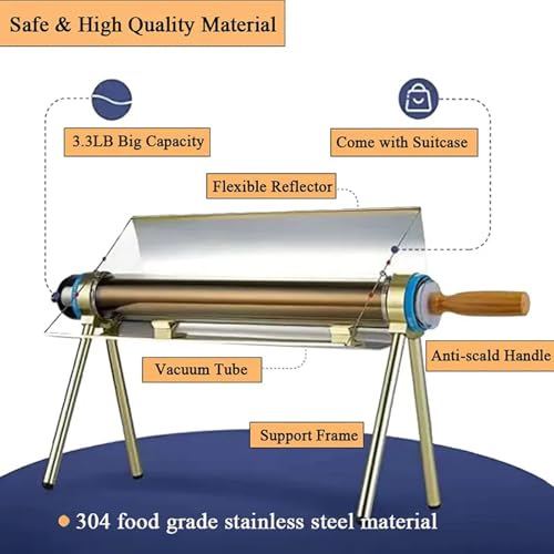 Gril solaire portable 1,5L : cuisson écologique sans feu de 150 à 290°C - 5