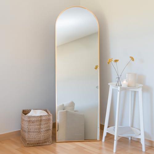 Flamingueo - Espejo de Pared Grande, Espejo de pie, Espejo Dorado, Espejo de Arco, decoración de casa, Espejo Grande, decoración de Dormitorio, Espejo Grande, decoración - imagen 3