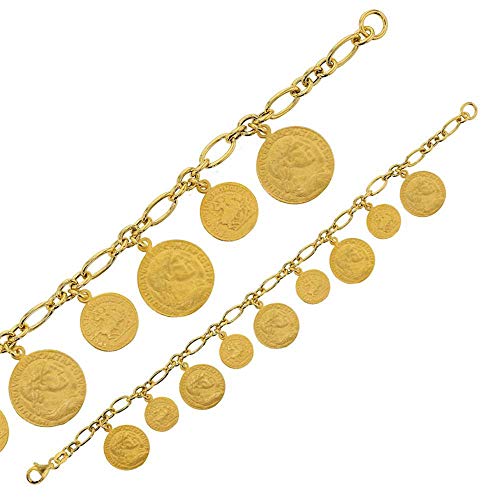 Bracelet en argent 925 doré collection ROMAINE mate à la finition sablée et design épuré