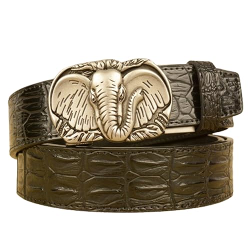 Ceinture réglable en cuir homme motif crocodile fin de la taille serrée
