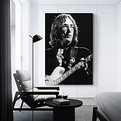 John Lennon Poster sur toile vintage avec peinture à suspendre pour chambre à coucher, salon, décoration esthétique 50 x… - Les Beatles, Paul McCartney, John Lennon, RIngo Starr, George Harrison John Lennon Poster sur toile vintage avec peinture à suspendre pour chambre à coucher, salon, décoration esthétique 50 x… – Image 3