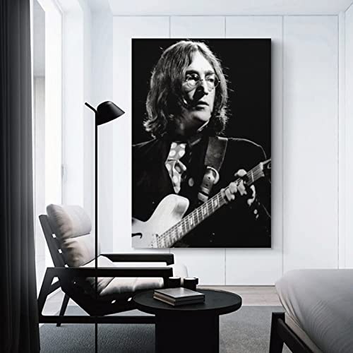 John Lennon Poster sur toile vintage avec peinture à suspendre pour chambre à coucher, salon, décoration esthétique 50 x… - Les Beatles, Paul McCartney, John Lennon, RIngo Starr, George Harrison John Lennon Poster sur toile vintage avec peinture à suspendre pour chambre à coucher, salon, décoration esthétique 50 x… – Image 4