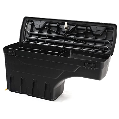 Downv8S Fits Rear Left & Right Truck Bed Storage Box Toolbox Black Plastic #TOP4