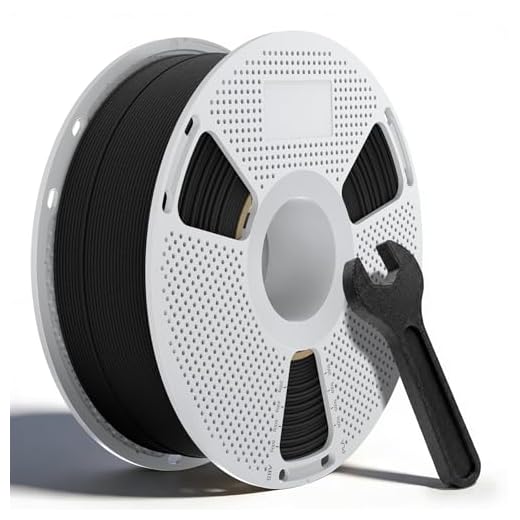 SUNLU Nylon PA6-CF 3D Printer Filament 1.75mm - 20% Carbon Fiber Reinforced, 209°C Heat Resistance, Ultra-Stiff & Strong for Industrial Prototypes & Parts, 1KG, Frosted Texture (Black)
