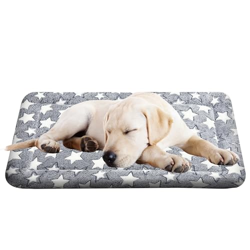WITTOP Washable Dog Bed Plush Orthopedic Outdoor Crate Mat with Non-Slip Bottom,Luxe Soft Kennel Pad...