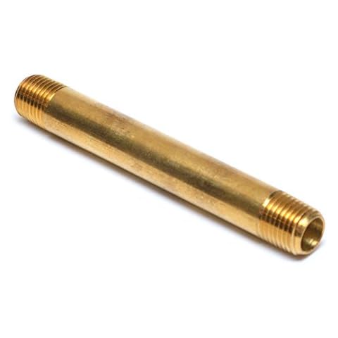 FasParts 1/4" Male NPT MPT MIP 4" Long Nipple Brass Pipe Fitting Fuel / Air / Water / Boat / Gas / Oil WOG Cover