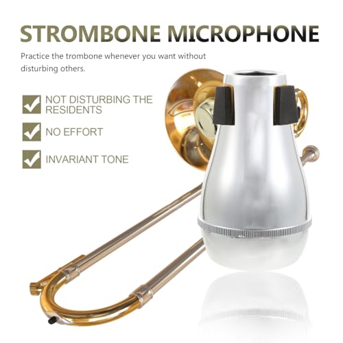 Veemoon BsflüGelhorn DäMpfer Kunststoff, Posaunen DäMpfersilber Generic Alto Posaune DäMpfer ZubehöR Posauneninstrumente - Ideales ZubehöR – 13.2x8x8cm ABS